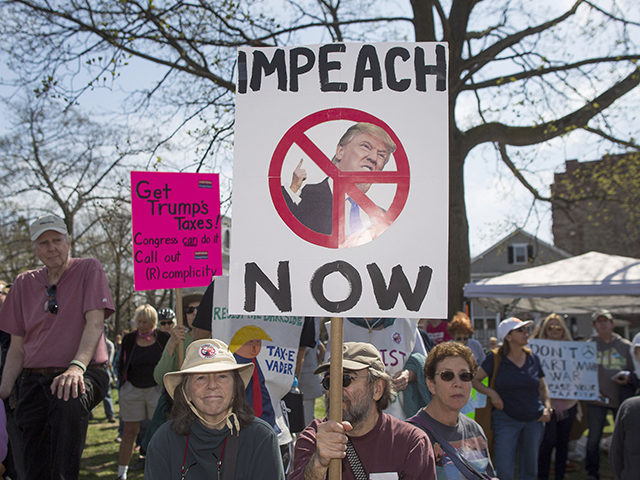 Polling Imbeciles: 43% Want Trump Impeachment, Mostly Without Caring if He Did Anything Illegal Trump-protester-impeach-Getty-640x480