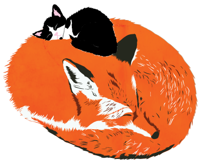 When you needing your space, to do some navigating (Kriss) Cat-and-fox