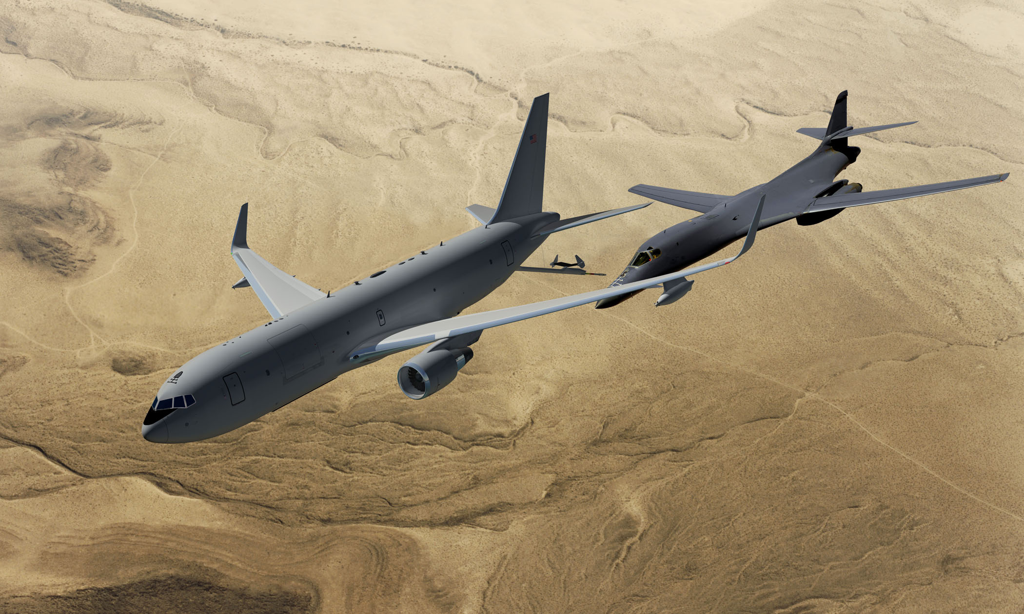 Boeing KC-46 ( avión cisterna bimotor a reacción USA )   AIR_KC-46A_Refuels_B-1B_Concept_lg