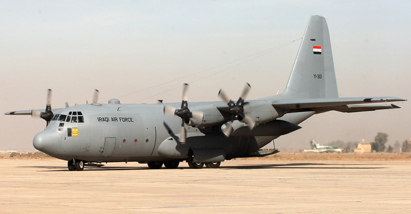 الطائرات المستخدمة في القوات الجوية العراقية وعددها AIR_C-130E_Iraqi_lg