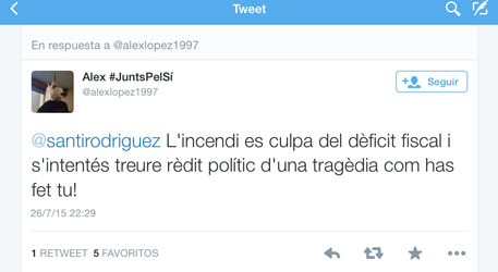 'Bronca' en twitter por el incendio de Òdena... ¡¡ Ha sido un español.. !! A_457