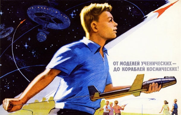 Le 12 Avril ..., début de deux programmes spatiaux importants Sovietpostersspace001-28