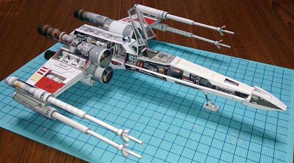 Yu-Gi-Oh! Curse of Dragon 75cm Make_your_own_star_wars_x_wing_starfighter_paper_craft_1