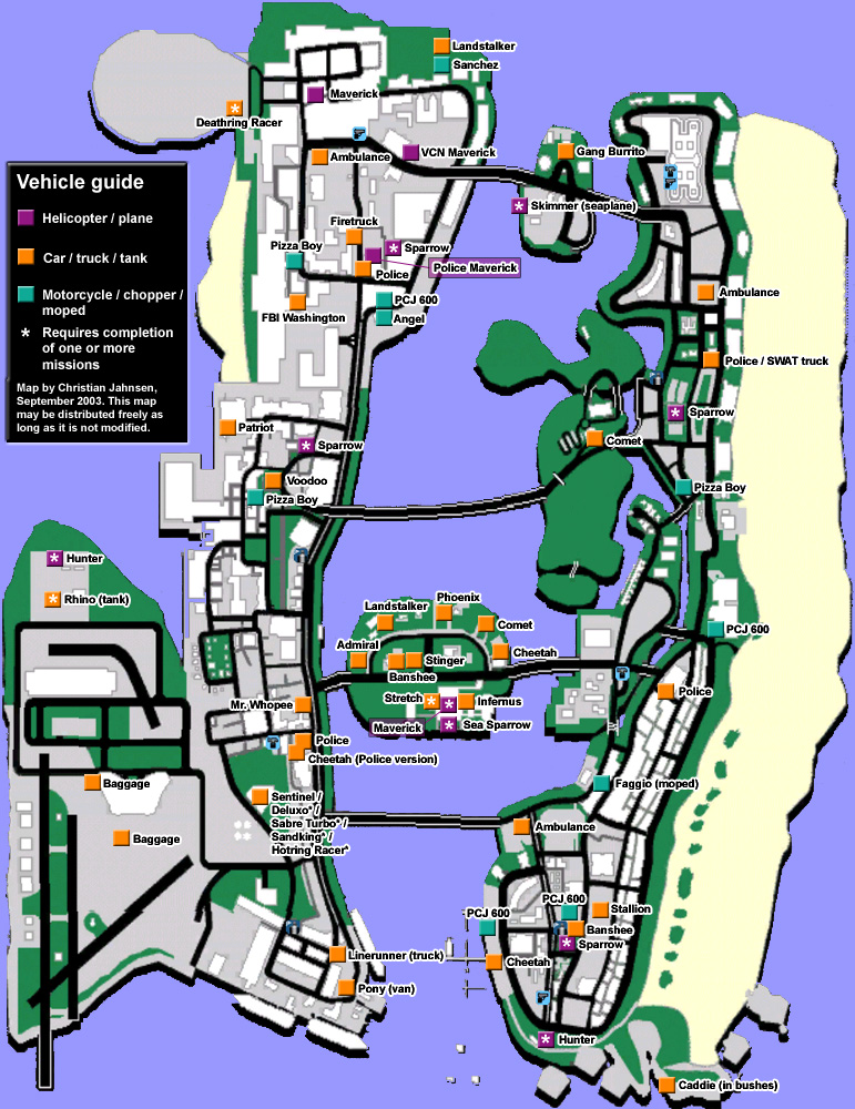 [GUIDA IMPORTANTE] mappa veicoli Vehicles