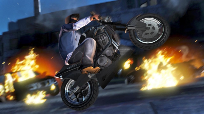 GTA V All Screenshots Bike_wheelie