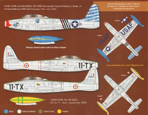 REPUBLIC F -84 THUNDERJET Paul Coudeyrette - F84E Thunderjet   Hobby Boss 1/32 (modifs apportées) - Page 2 ZTZ32044