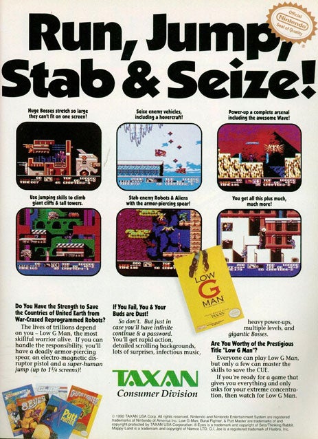 More Totally Radical Video Game Ads 12-Low-G-Man-NES-ad-001_1316054300