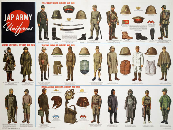 Uniformes et équipement de l'Armée impériale japonaise 1930- Japanese-army-uniforms-world-war-ii