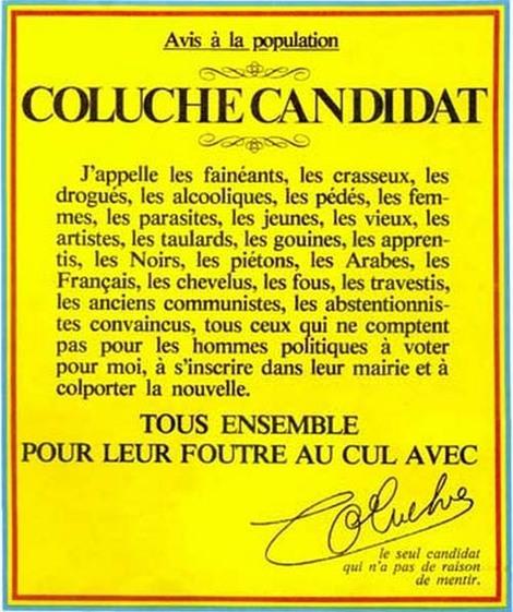 La mort de Coluche Affiche-coluche-lelection-presidentielle-1981-L-1