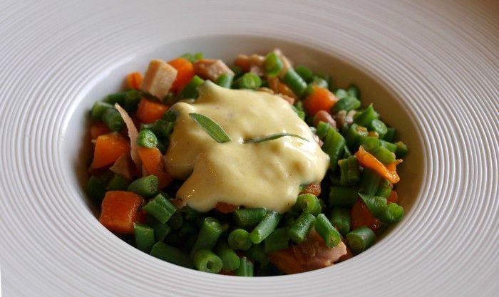 Salade tiède d'haricots verts, poulet et carotte Salade-tiede-dharicots-verts-poulet-carotte-s-L-Obodu3