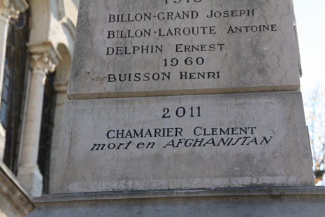 deuil au 7° BCA, Clément Chamarier 7734124981_le-monument-aux-morts-de-saint-aupre-ou-a-ete-grave-le-nom-de-clement-chamarier