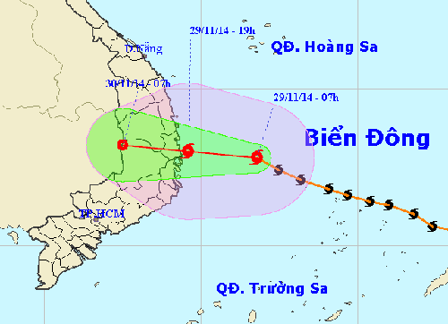 19h tối nay bão cấp 9 vào Bình Định - Khánh Hòa Tin mới nhất Bao
