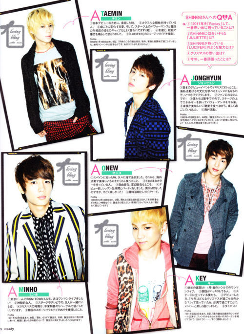 SHINee Magazine Excerpt: Steady - Group Q&A TRADUCCION Tumblr_lubdtoEguT1qd6n8v