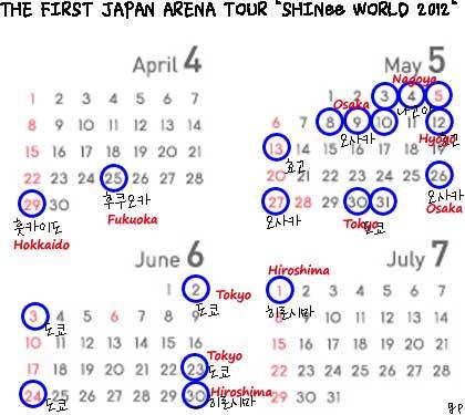 [info] SHINee First Japan Arena Tour Map & Calendar  Tumblr_lzd45t543Q1qcl8qx