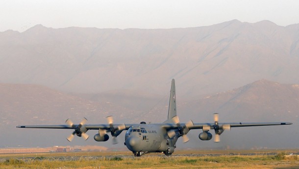 Oboren C-130 Hercules Archivbild-einer-maschine-vom
