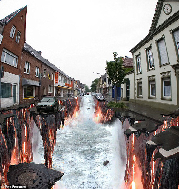 Amazing Chalk Art Work by Julian Beever 1