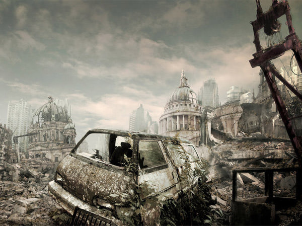 Những tuyệt phẩm Photoshop về 'Ngày tận thế'  Destroyed-City