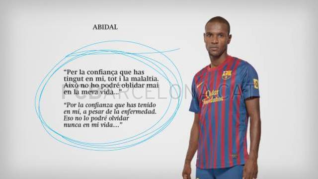 [ صــور ] "روسيل" ونجوم البارسا : " شكراً لك يا غوارديولا .. ولن ننسى مافعلته قط"  Abidal-Guardiola-Frases-Jug-Optimized.v1339494254