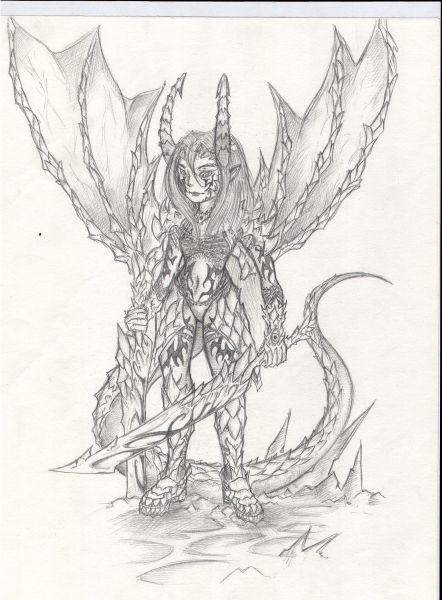 L'interet d'aller en fac... ou comment dessiner tranquilement en amphi^^ Dragongirl