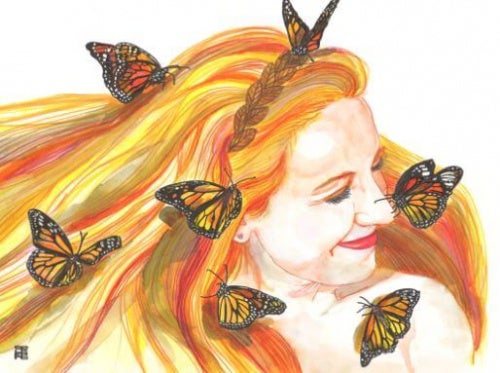 Hoy dedico una sonrisa, ....... - Página 34 Chica-mariposas-500x373