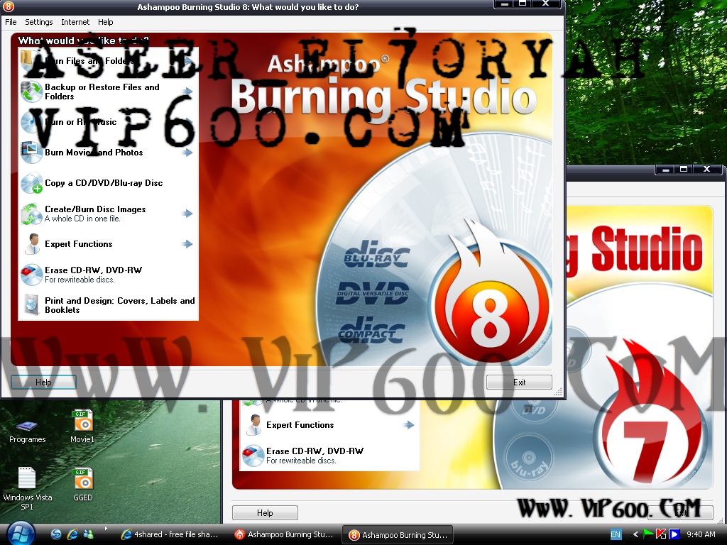 شرح طريقة حرق ملف تصوير iso على اسطوانة dvd عن طريق برنامج ashampoo burning studio 8 25