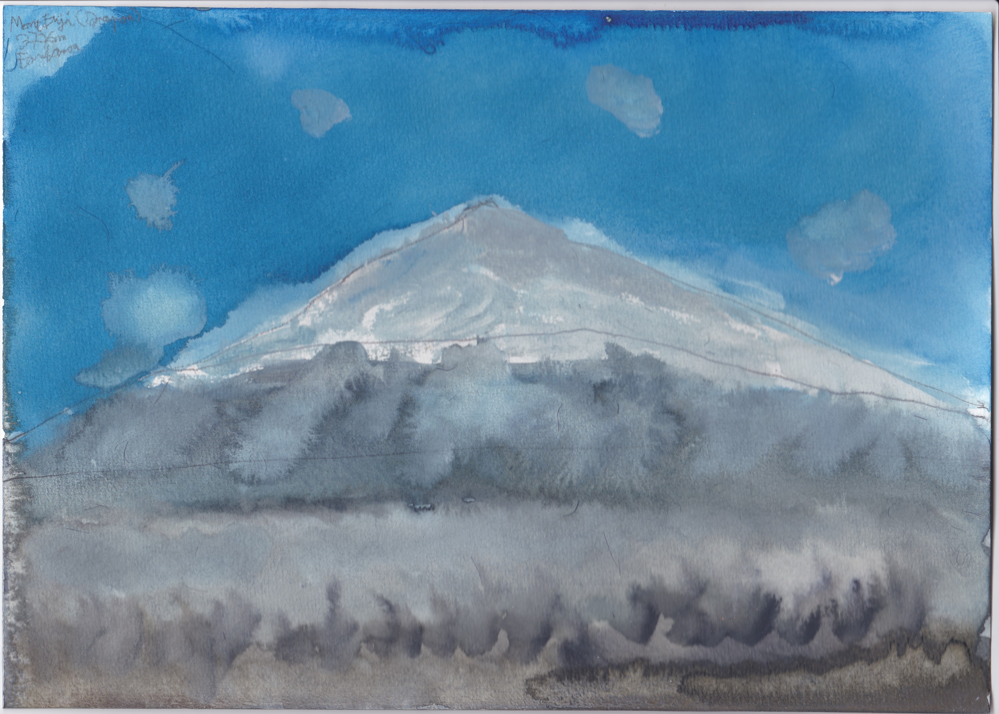 Aquarelle Fujiyama