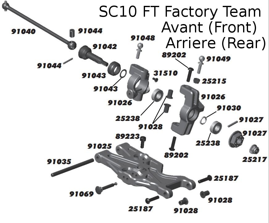 roues SC 10 RTR kit