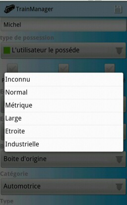 Gestion de modèles réduits ferroviaire sous Android Gauge50