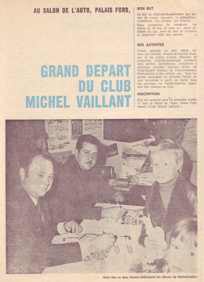 Le début du Club Michel Vaillant Clubmv01