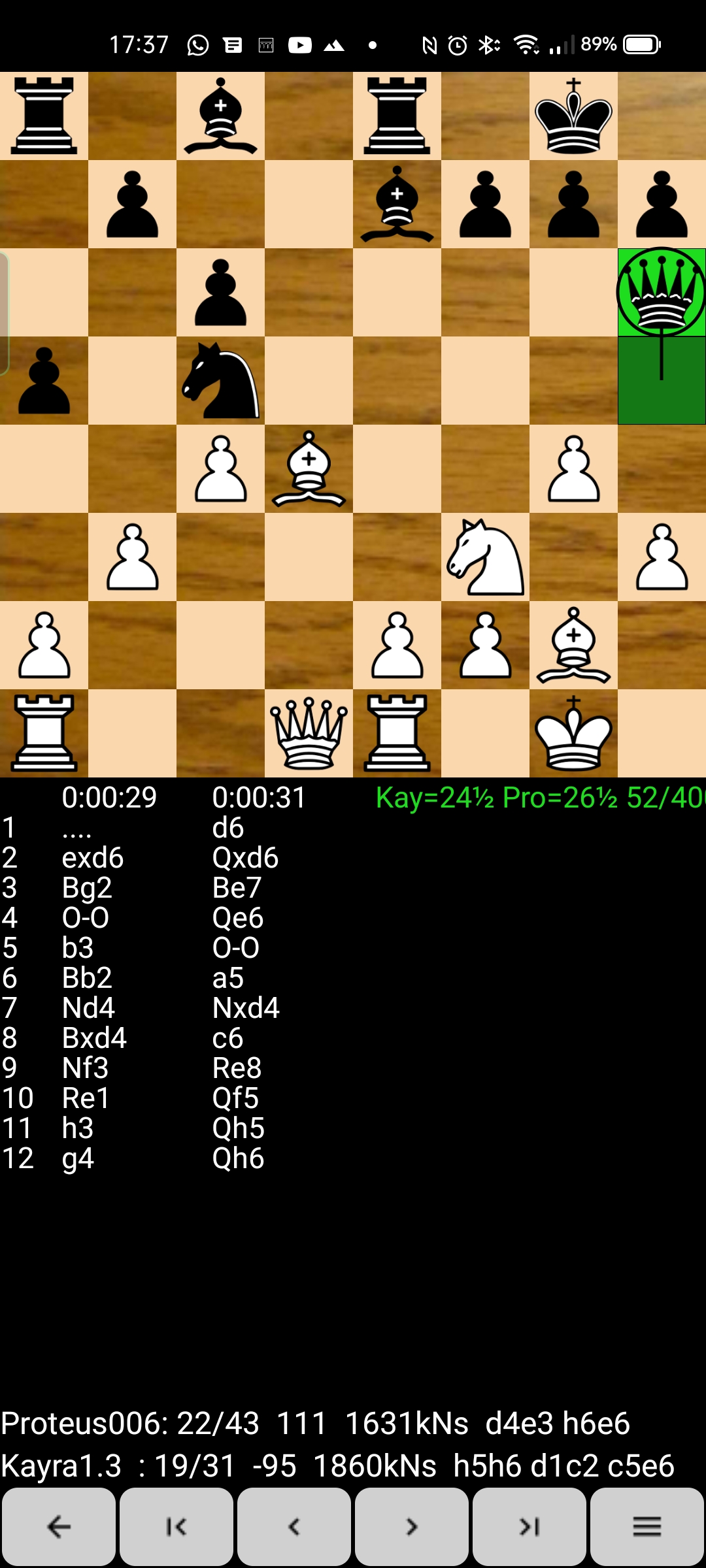 Proteus Chess SF - developing my Stockfish 14.1 derivative. P6-Android