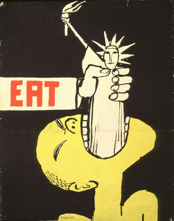 Les illustrateurs du XXe siècle. - Page 3 Eat-Poster-Tomi-Ungerer-at-Art-Against-Empire-LACE