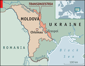 Transnistria: República secesionisa de Moldavia. Mapa-de-Transnistria