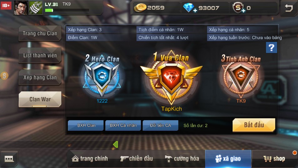 Hướng dẫn chế độ Clan War (PVE) Cw7