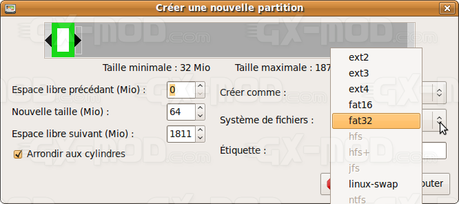 [TUTO] Booter Linux sur Dingoo A320 Gparted2