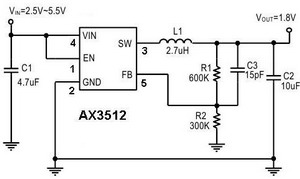  DC / DC ic circut  Ax3512_160