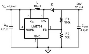  DC / DC ic circut  Lm2704_153