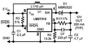  DC / DC ic circut  Lm27313_154