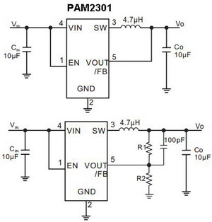  DC / DC ic circut  Pam2301_447