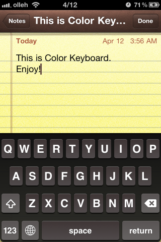 Color Keyboard.Version: 1.1.6-actualizacion-iphone Colorkeyboard5