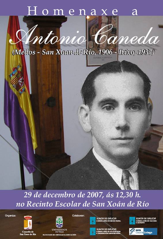 San Xoán de Río rinde homenaje al ´mestre´ Caneda Cartel%20antoniocaneda