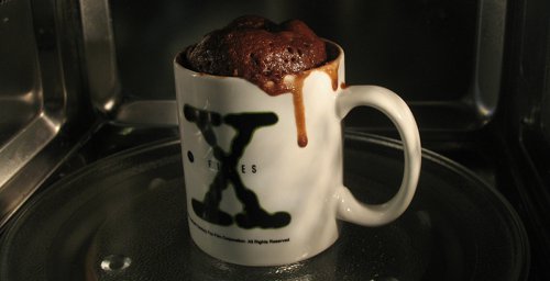 Brownie al microondas Brownie-taza