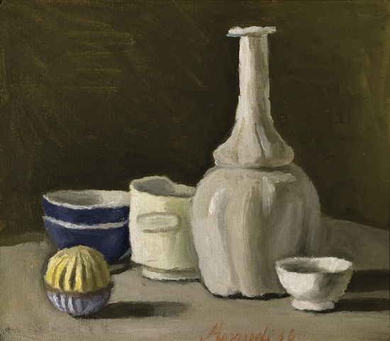 deux peintres italien du XX éme siècle; giacometti et morandi Giorgio-Morandi