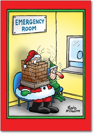 Christmas Cartoons 5765-santa-stuck-funny-cartoons-merry-christmas-card