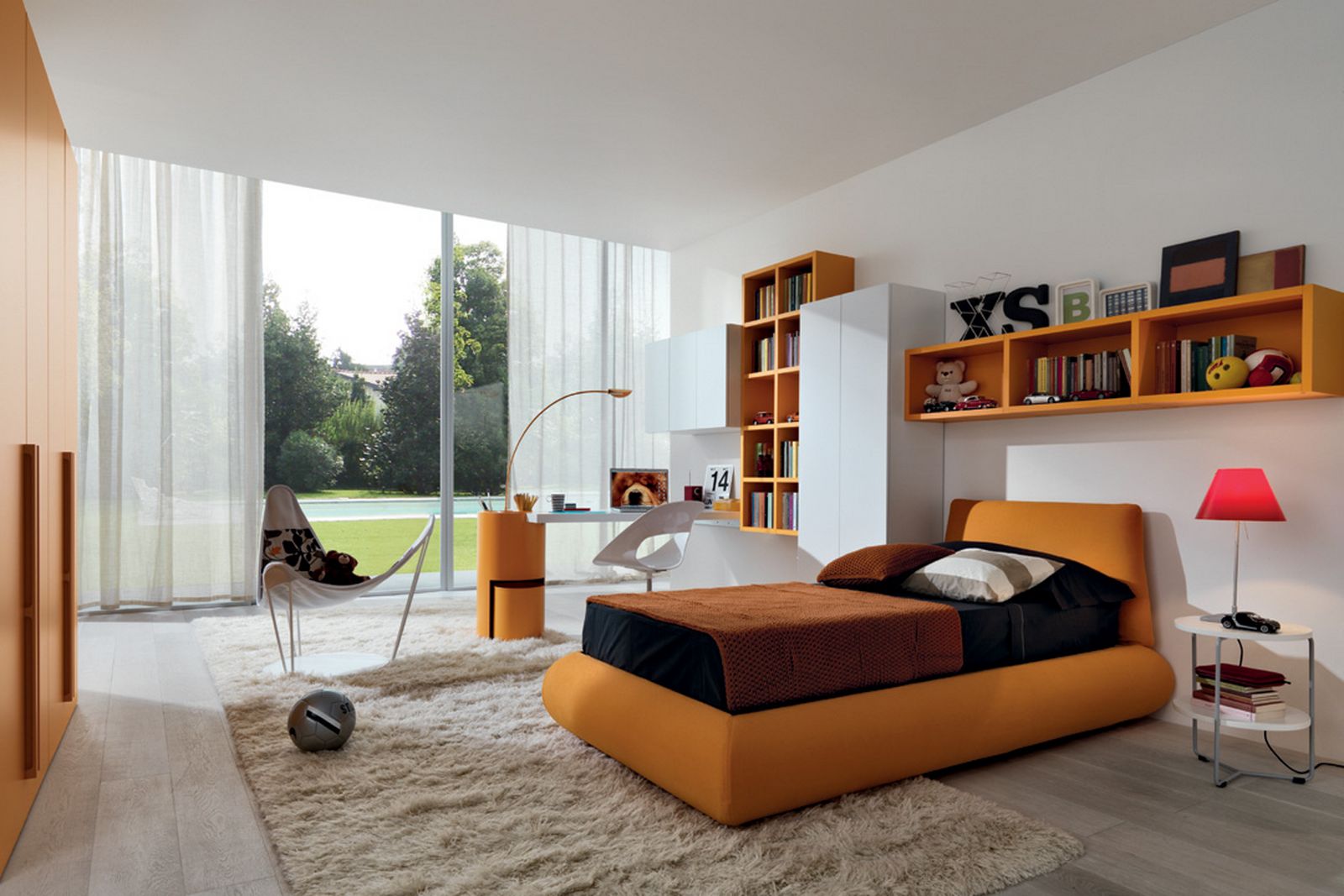 Modele te ndryshme per dhomen e gjumit [Foto] - Faqe 21 Orange-bedroom-designs-ideas-for-Kid