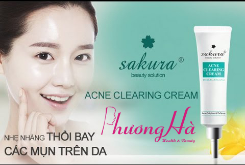 Nước hoa, mỹ phẩm: Kem trị mụn Sakura Acne Clearing Cream có tốt không ? Kem-tri-mun-Sakura-Acne-Clearing-Cream-1