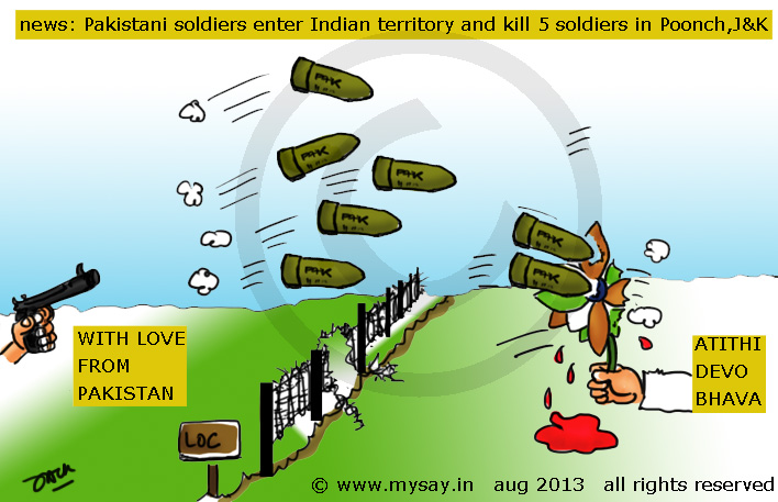 இன்று காலையும் தாக்குதல் நடத்திய பாகிஸ்தான்! Pakistan-kills-five-indian-soldiers-in-poonch-kashmir