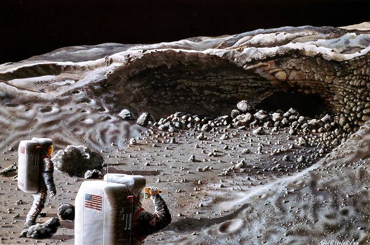 Descubierta una caverna-refugio de 50 kilómetros en la Luna  Moon-shelter