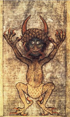 (МИСТИКА) Codex Gigas - Библията на дявола - разгадаване на мистерията около нея Codex_Gigas_devil