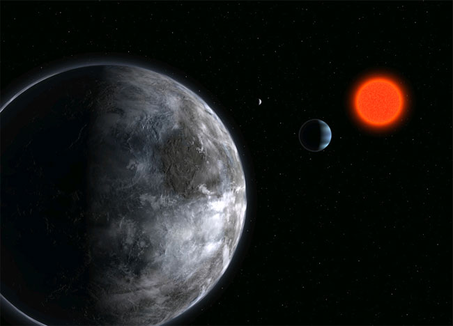 Откриха нова планета с условия за живот - Глис 581 Gliese581c_02