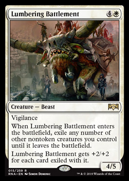 Spoilers de Ravnica Allegiance - Página 4 Lumberingbattlement